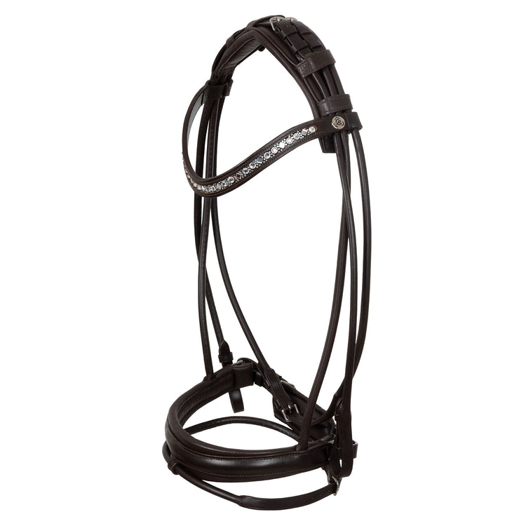 Dressage bridle with poll adjustment