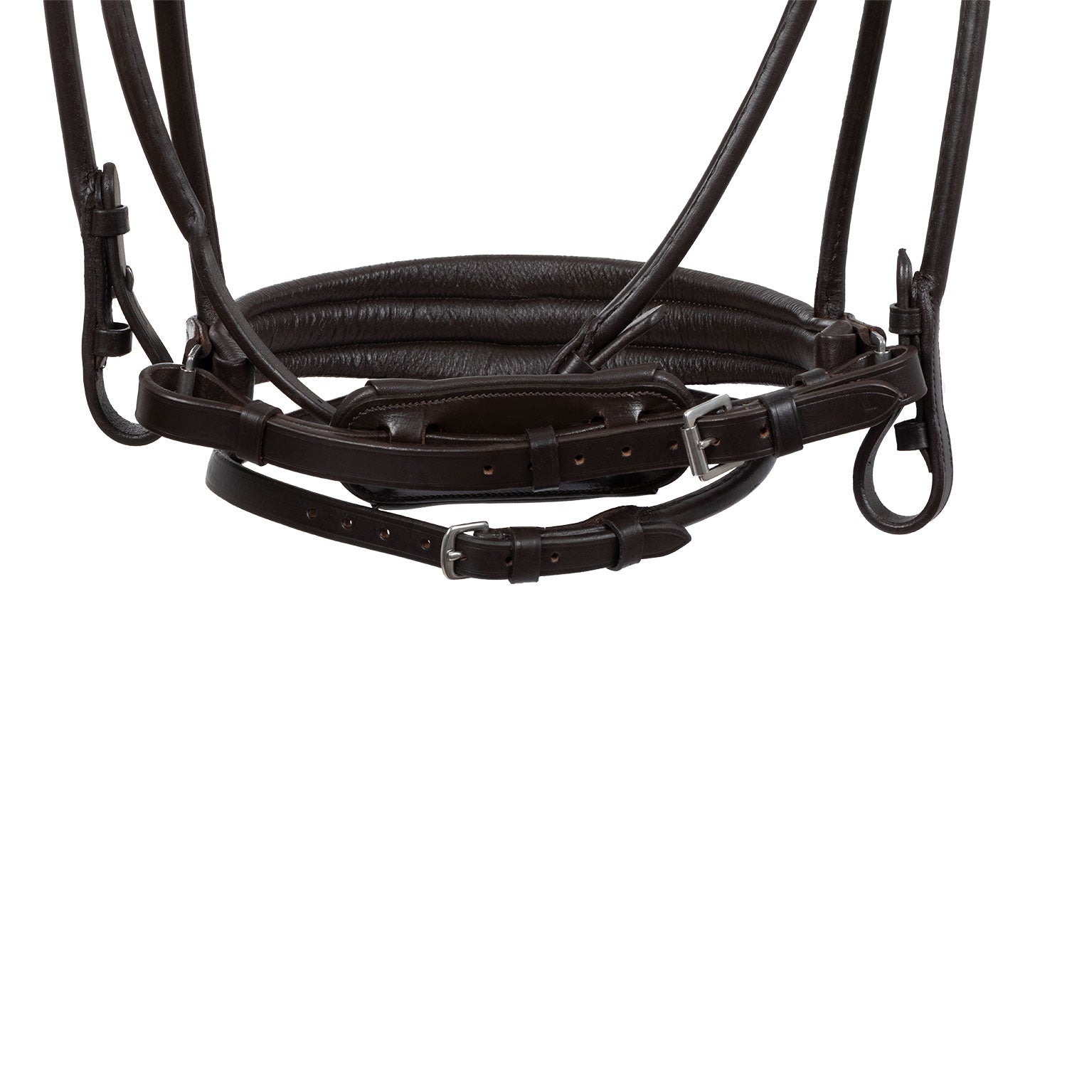 Brown crank dressage bridle