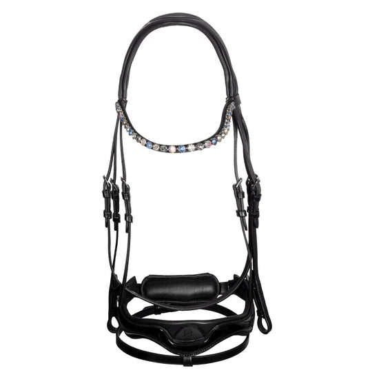 Acavallo luxury anatomical bridle for horses black