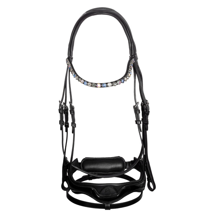 Acavallo luxury anatomical bridle for horses black