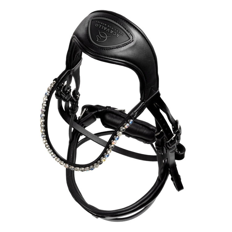 Acavallo padded calfskin bridle with polished finish
