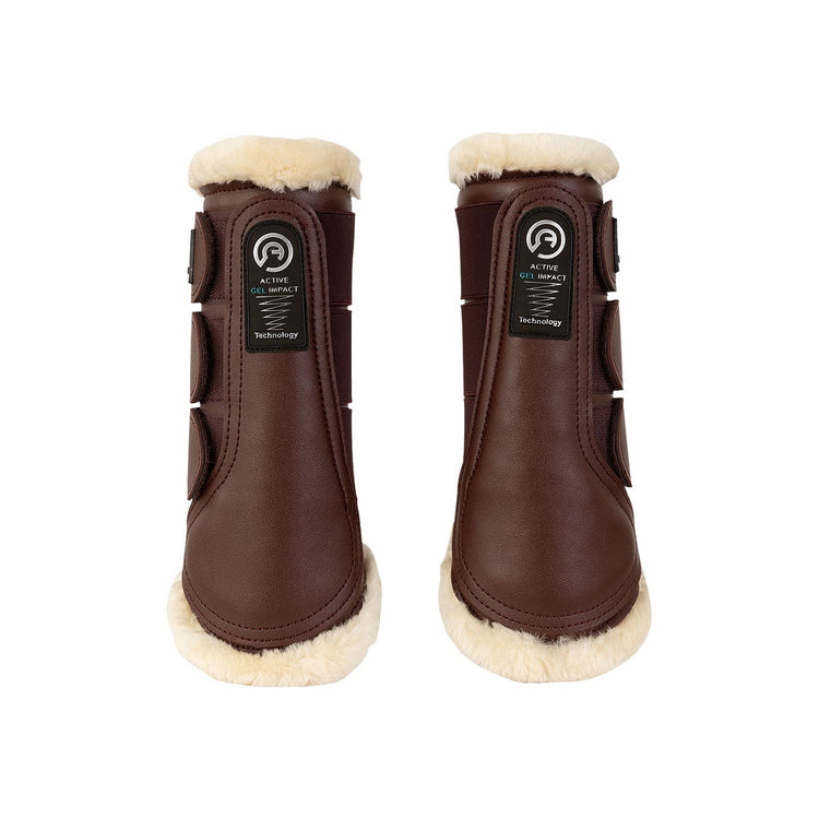 Burgundy Brushing Boots for horses