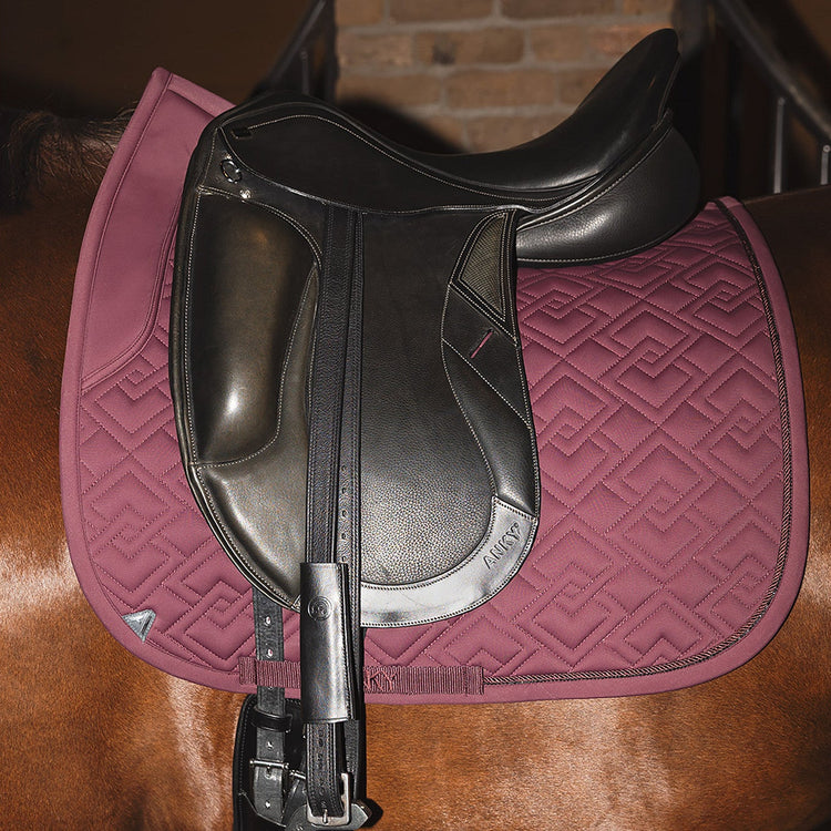 Bordeaux colored dressage saddle blanket
