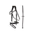 Dressage Bridle with white padding, patent noseband and anatomic headpiece