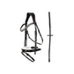 Dressage Bridle with white padding, patent noseband and anatomic headpiece