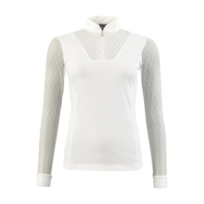 White ladies long sleeve show shirt