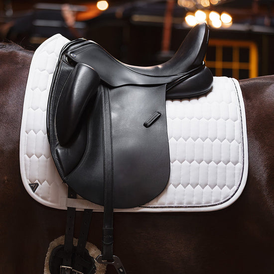 dressage saddle blanket white no logo