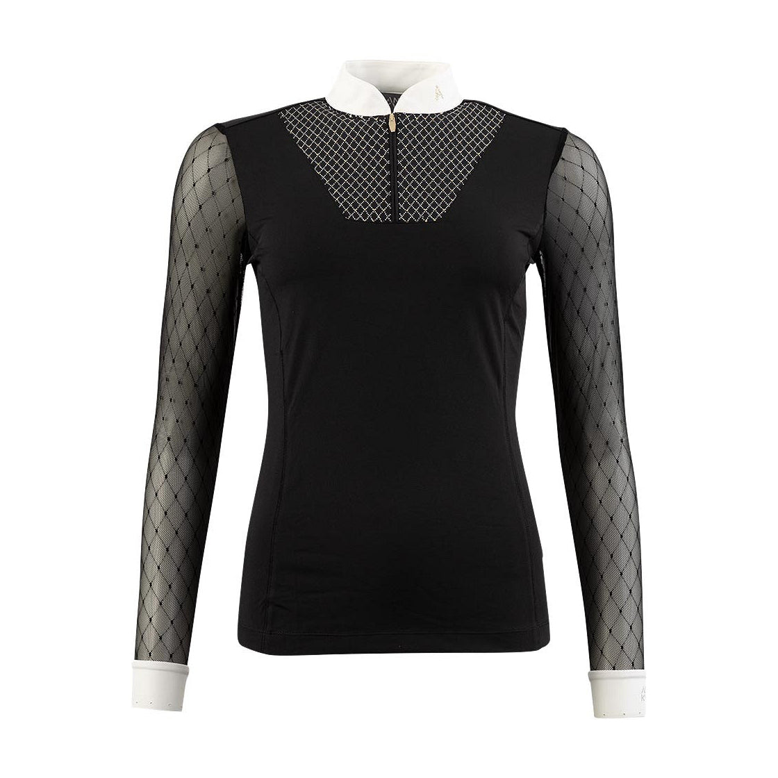 Dressage show shirt black long sleeves