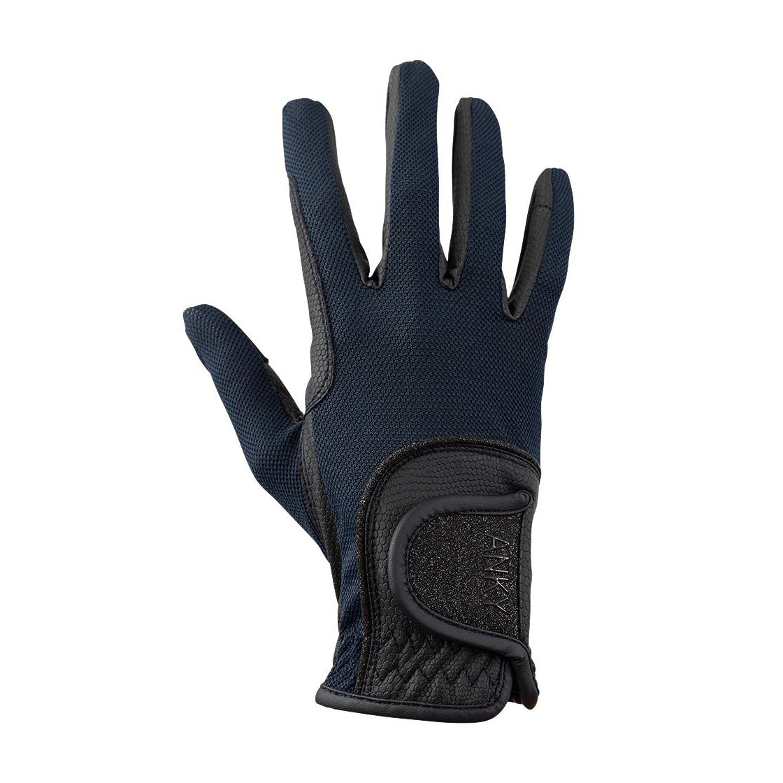 Navy horse riding gloves