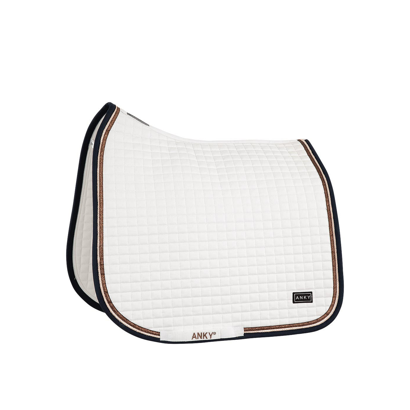white dressage saddle pad