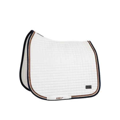 white dressage saddle pad