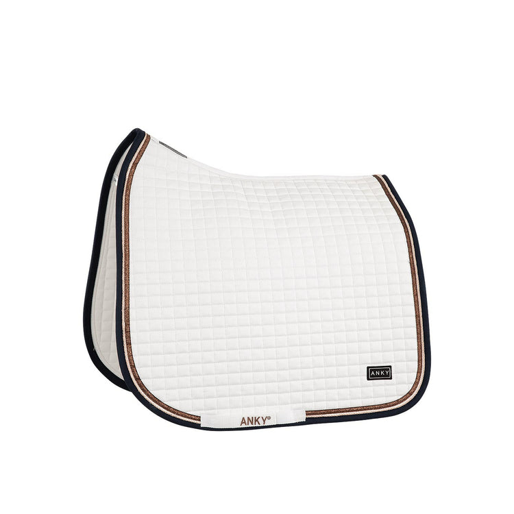 white dressage saddle pad