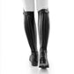 Leather riding boots with elastic gusset