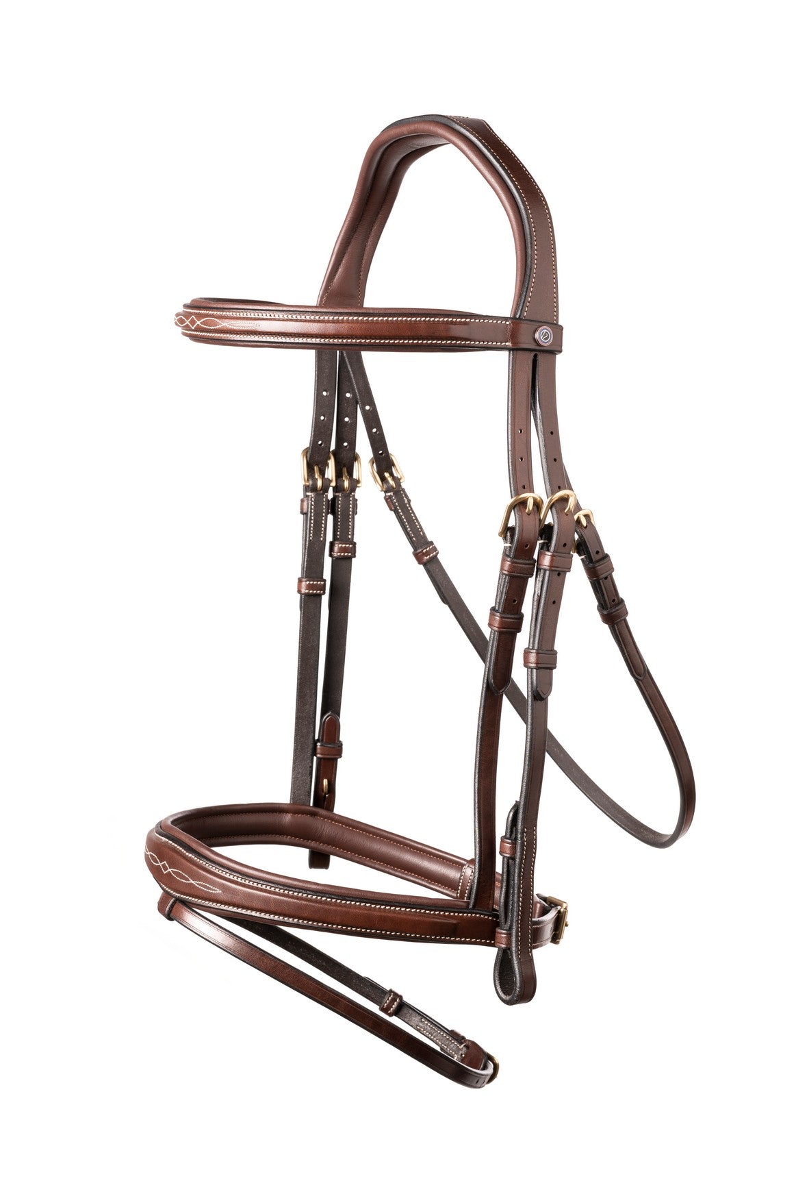 classic leather bridle brown gold