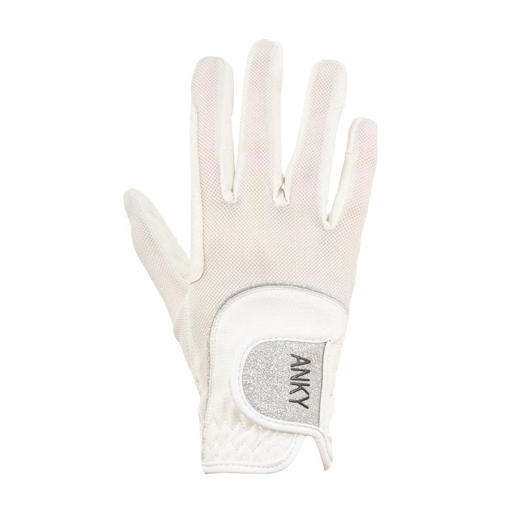 White Dressage gloves with glitter