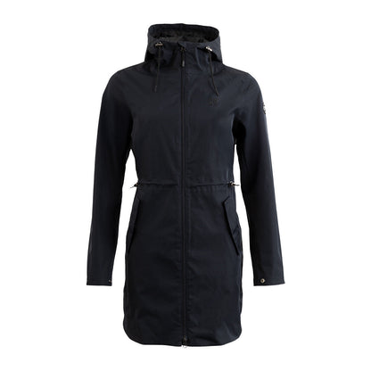 dark navy riding rain coat