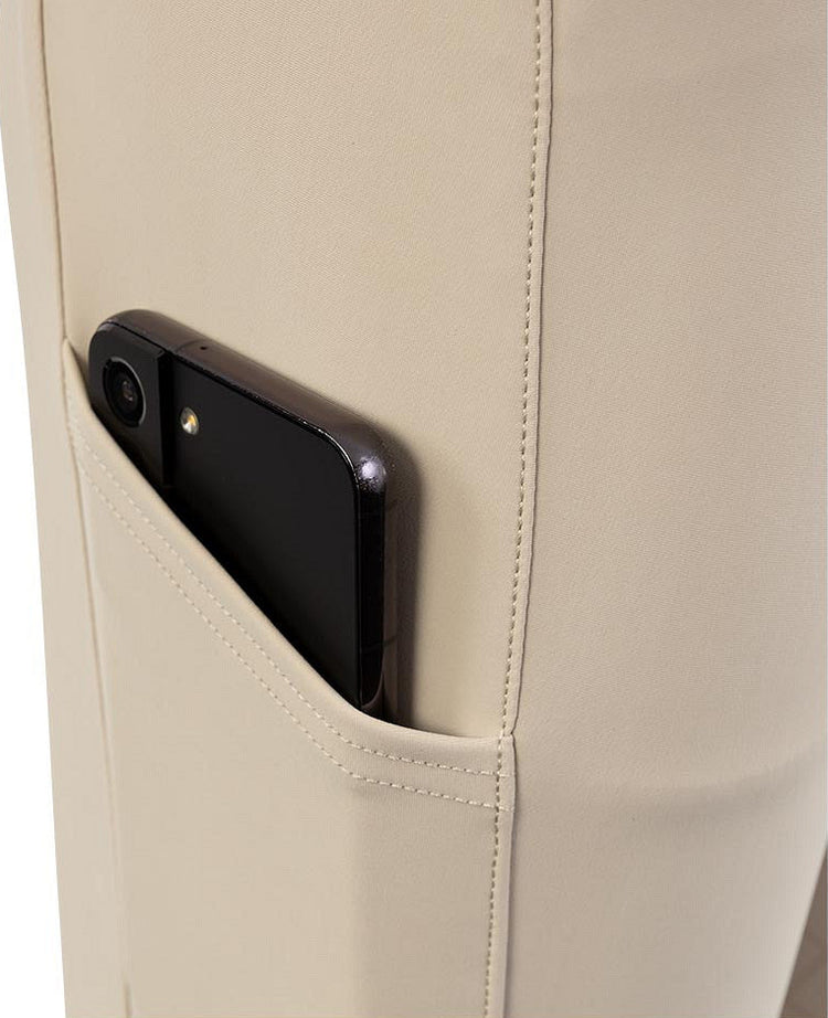 Riding breeches beige with phone pocket