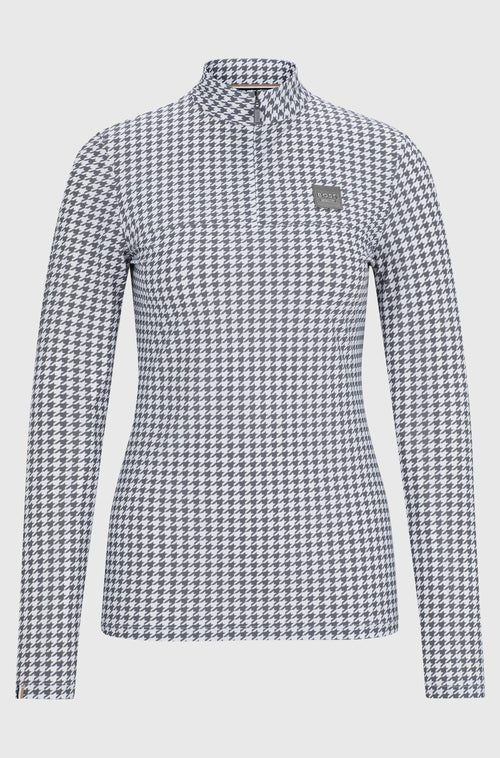 Houndstooth equestrian base layer for women