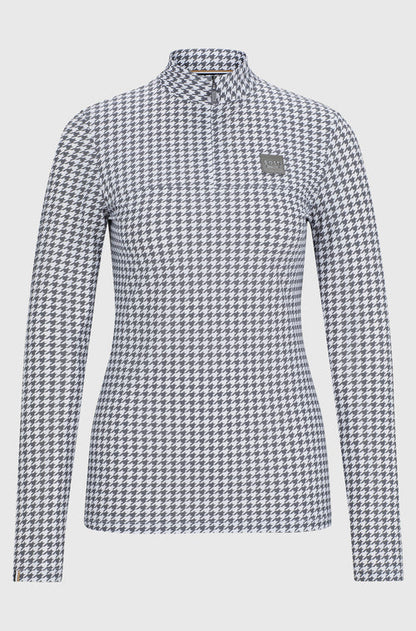 Houndstooth equestrian base layer for women