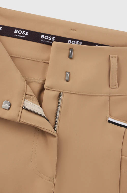 High waist dark tan breeches