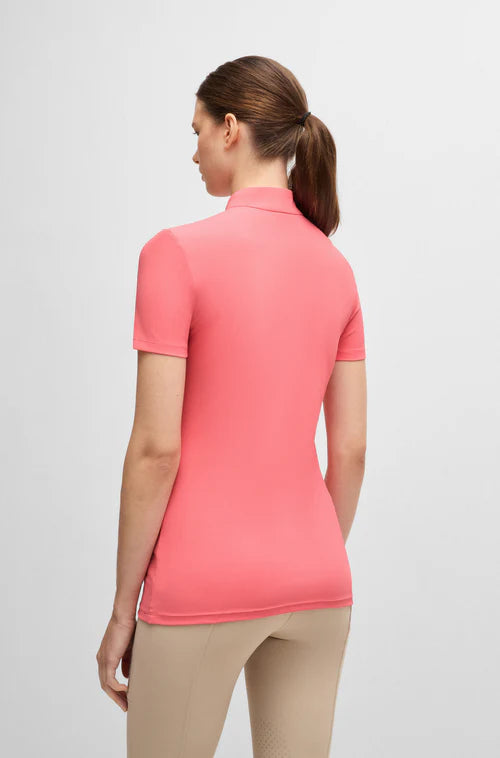 Pink short sleeve base layer for horse riding