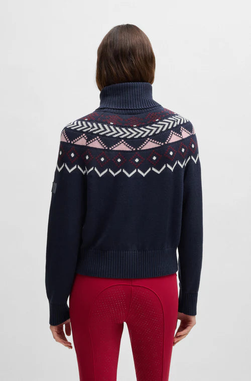 equestrian turtleneck winter sweater with luxury design