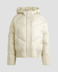 Light cream padded bomber jacket