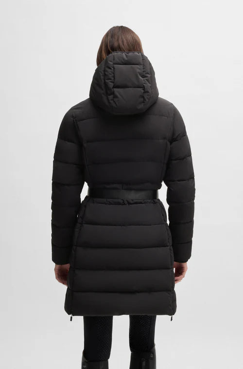 Ladies Black puffer coat with hood
