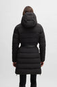 Ladies Black puffer coat with hood