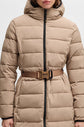 Close up of BOSS puffer coat belt