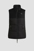 Black Puffer Vest in Equestrian Style 