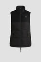 Black Puffer Vest in Equestrian Style 