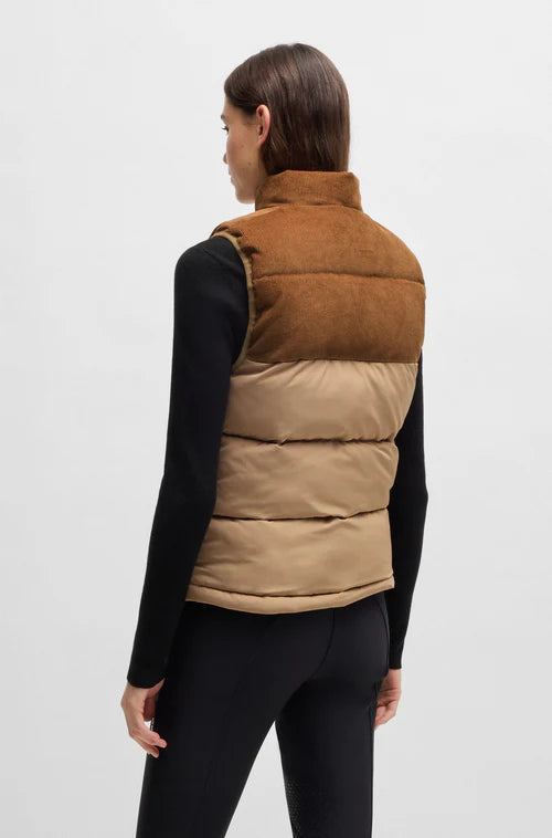 Boss Equestrian two tone vest in brown for women