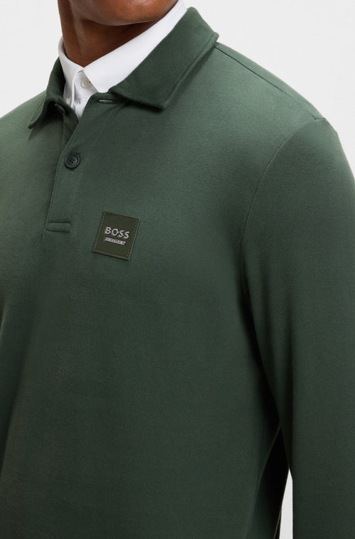 Green polo sweater for men from BOSS