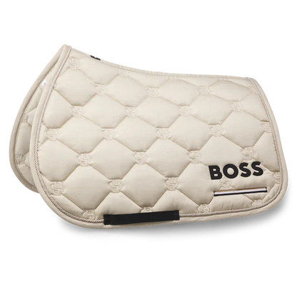 Beige Boss Saddle Blanket with logo