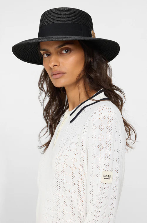 Boss Boater Hat in Black