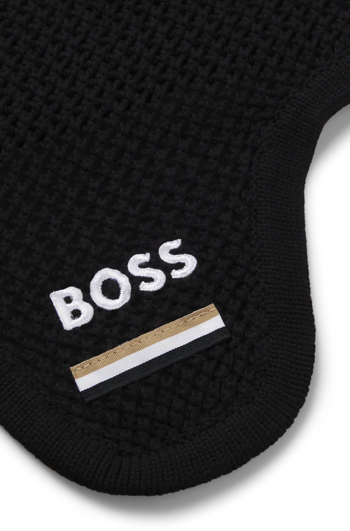 Black Hugo Boss Ear Bonnet