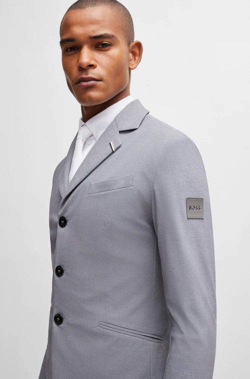 Man wearing the Boss Equestrian Allen Show Jacket in Grey