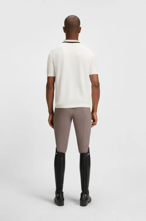 Equestrian Polo shirt for men in cream