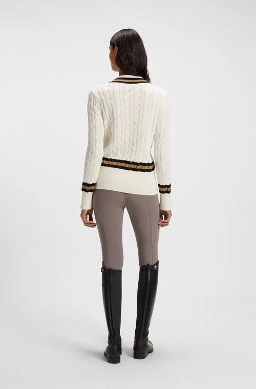 Ladies equestrian sweater in cream