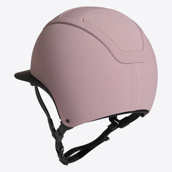 Pink equestrian helmet