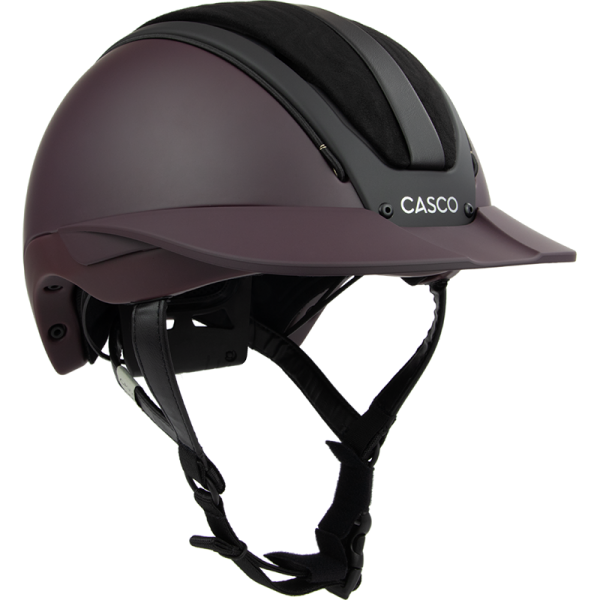 Premium equestrian helmet with breathable Coolmax lining merlot