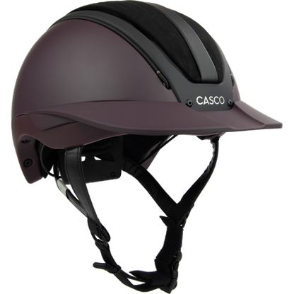 Premium equestrian helmet with breathable Coolmax lining merlot