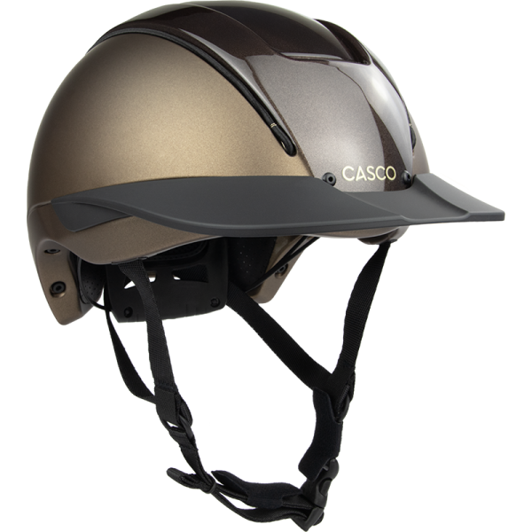 Lightweight equestrian helmet with breathable lining b rown