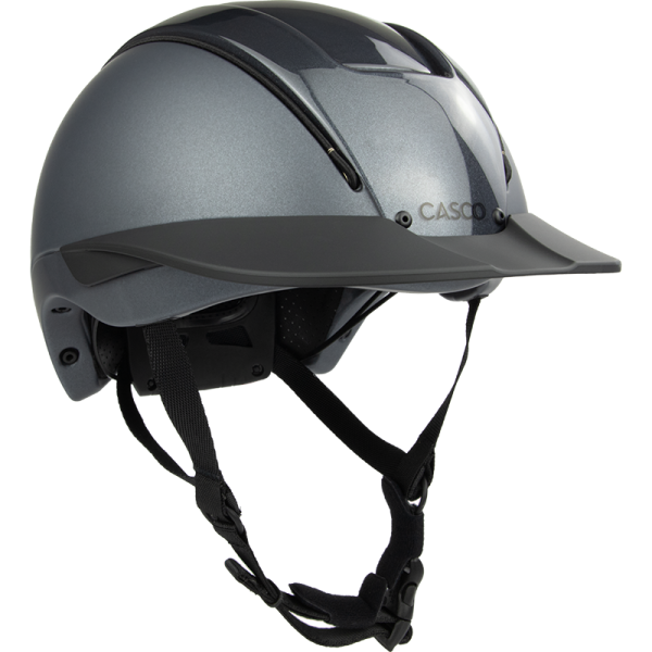 Protective riding helmet for training and trail rides grey