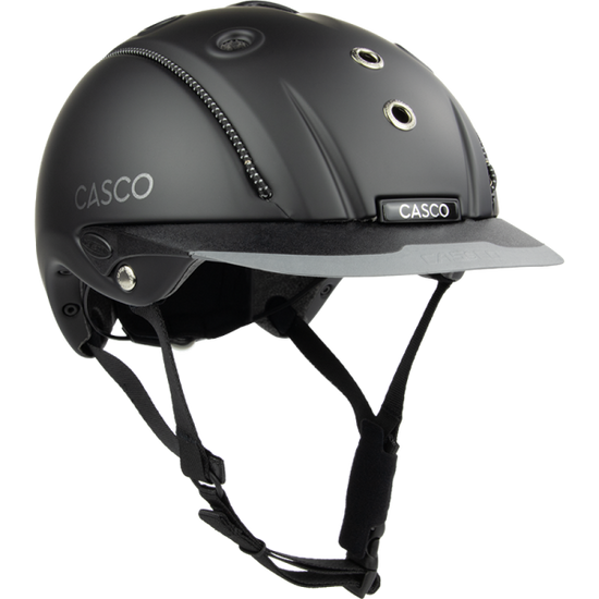 Lightweight riding helmet with breathable lining black