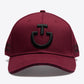 Cavalleria Toscana cap in burgundy with black CT logo