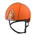 Orange helmet for jockeys