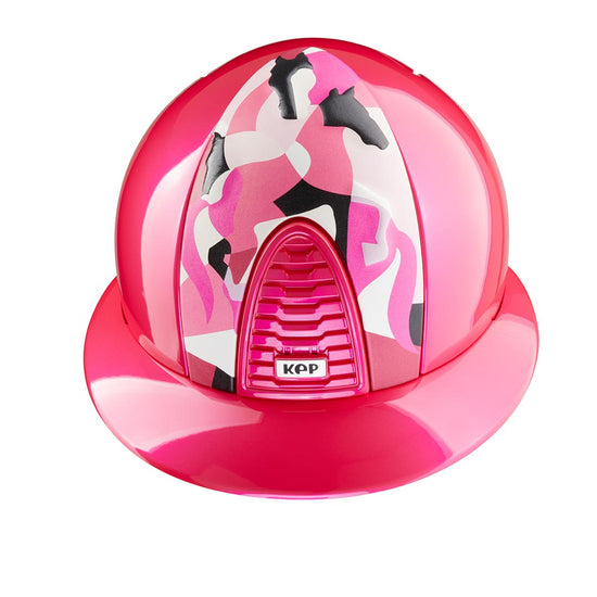 Hot pink horse riding helmet