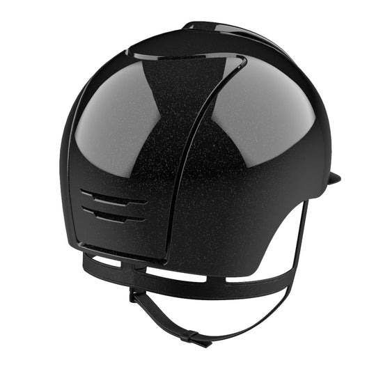 Black horse riding helmet with sparkle